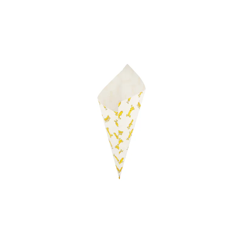 SACHETS EN POINTE 'CHIPS' 400 G 70 G/M2 34x24 CM BLANC PARCH.INGRAISSABLE (1000 UNITÉ)