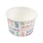 POTS À GLACES 'PAROLE' 120 ML 210 + 18 PE G/M2 Ø7,7x4,7 CM BLANC CARTON (2000 UNITÉ) POTS À GLACES