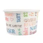 POTS À GLACES 'PAROLE' 120 ML 210 + 18 PE G/M2 Ø7,7x4,7 CM BLANC CARTON (2000 UNITÉ) POTS À GLACES