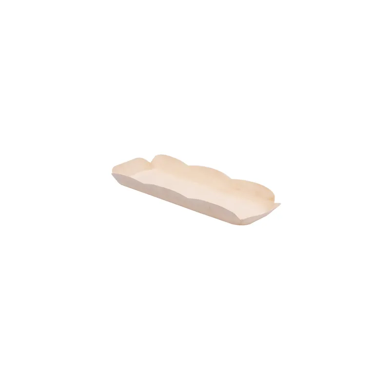 BARQUETTES RECTANGULAIRES WOOD  25x10x2,5 CM NATUREL BOIS (50 UNITÉ)