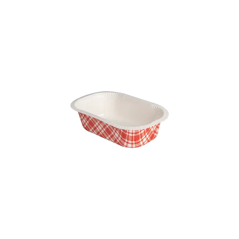BARQUETTES THERMO FIXANTES 'VICHY' 405 ML 390 G/M2 + 25G/M2 PET 16x10x4,5 CM BLANC CARTON (1000 UNITÉ)