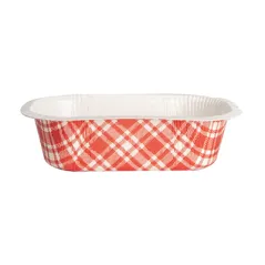 BARQUETTES THERMO FIXANTES 'VICHY' 405 ML 390 G/M2 + 25G/M2 PET 16x10x4,5 CM BLANC CARTON (1000 UNITÉ)
