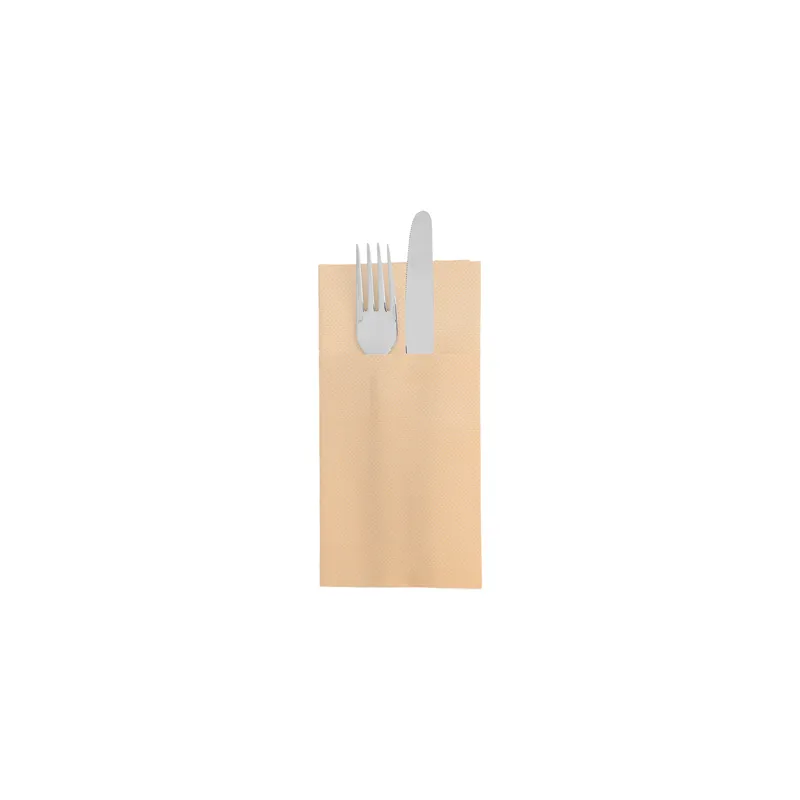 SERVIETTES KANGOUROU DOUBLE POINT  18 G/M2 39x40 CM IVOIRE OUATE (1400 UNITÉ)