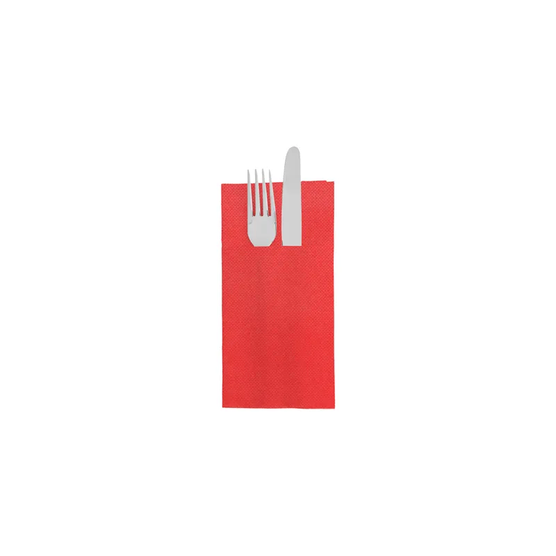 SERVIETTES KANGOUROU DOUBLE POINT  18 G/M2 39x40 CM ROUGE OUATE (1400 UNITÉ)