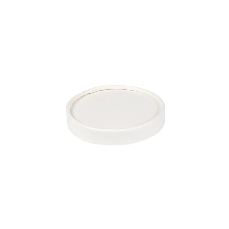 COUVERCLES POTS À GLACES  180 ML 280 + 18 PE G/M2 Ø8,7 CM BLANC CARTON (1000 UNITÉ)