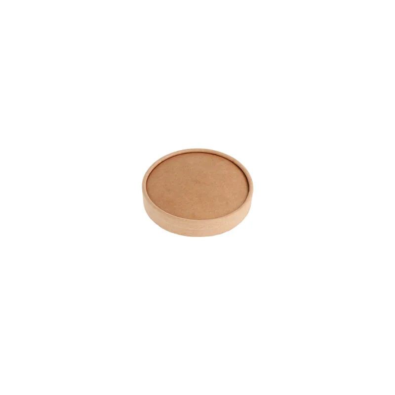 COUVERCLES POTS À GLACES  180 ML 280 + 18 PE G/M2 Ø8,7 CM MARRON CARTON (1000 UNITÉ)