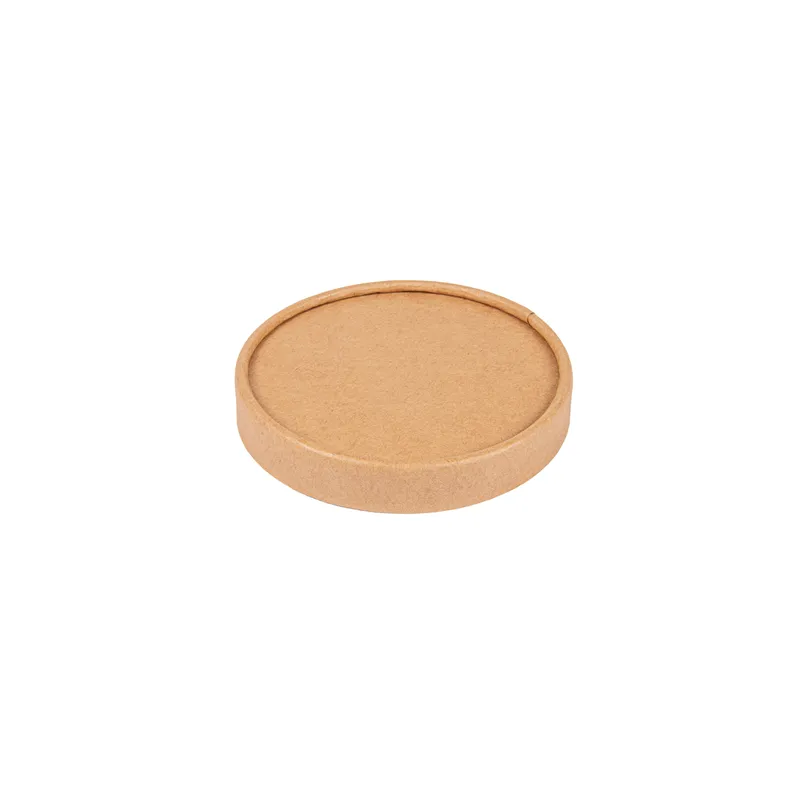 COUVERCLES POTS À GLACES  240 ML 280 + 18 PE G/M2 Ø9,4 CM MARRON CARTON (1000 UNITÉ)