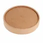 COUVERCLES POTS À GLACES 300 ML 280 + 18 PE G/M2 Ø10 CM MARRON CARTON (1000 UNITÉ) COUVERCLES POTS À GLACES