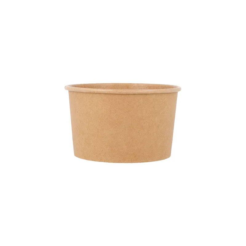 POTS À GLACES  300 ML 250 + 18 PE G/M2 Ø10x5,5 CM NATUREL CARTON (2000 UNITÉ)