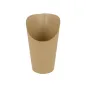 GOBELETS A FRITES OUVERTS 9 OZ - 270 ML 200 + 20PE G/M2 Ø7x11,5 CM MARRON CARTON (2500 UNITÉ) GOBELETS A FRITES OUVERTS