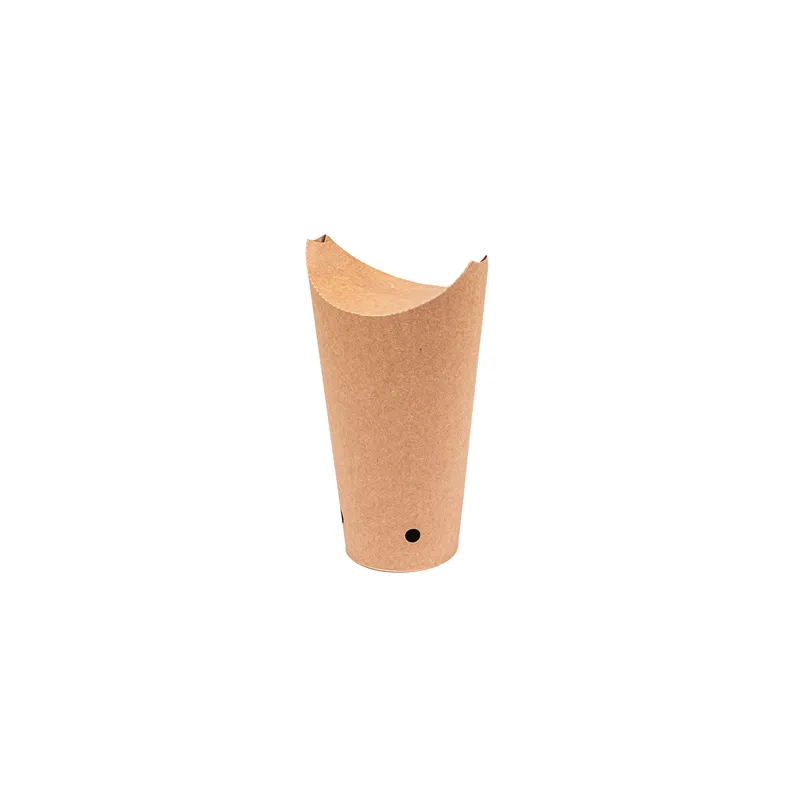 GOBELETS À FRITES AVEC FERMETURE 22 OZ - 660 ML 200 + 25PE G/M2 8,5x18 CM MARRON CARTON (1000 UNITÉ) GOBELETS À FRITES AVEC FERMETURE 22 OZ - 660 ML 200 + 25PE G/M2 8,5x18 CM MARRON CARTON (1000 UNITÉ)