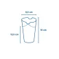 GOBELETS À FRITES AVEC FERMETURE 22 OZ - 660 ML 200 + 25PE G/M2 8,5x18 CM MARRON CARTON (1000 UNITÉ) GOBELETS À FRITES AVEC FERMETURE