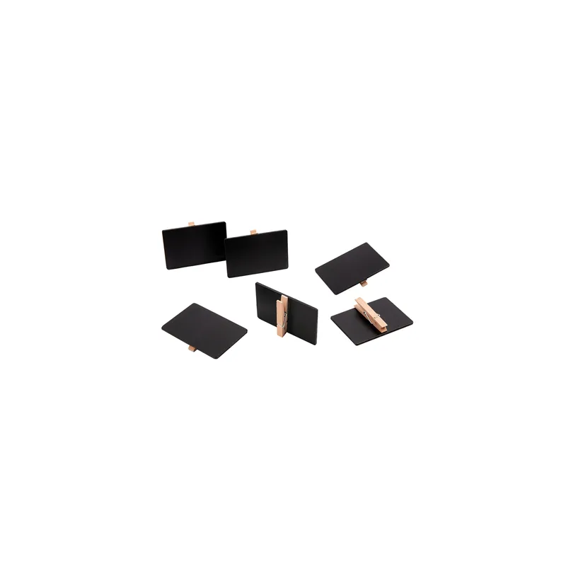 CLIPS RECTANGULAIRES TABLEAU   6x9 CM NATUREL BOIS (6 UNITÉ)