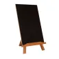 TABLEAU DOUBLE CÔTÉ + SUPPORT DE TABLE 35,5x21,8x18 CM NOIR BOIS (1 UNITÉ) TABLEAU DOUBLE CÔTÉ + SUPPORT DE TABLE