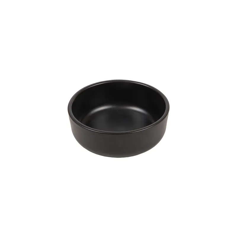 RÉCIPIENTS EN FAÏENCE POUR SALADES  812 ML Ø17,1x5,38 CM NOIR CERAMIQUE (8 UNITÉ)