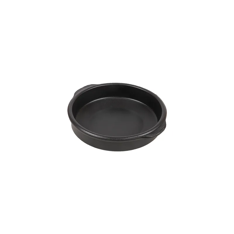 RÉCIPIENT AVEC ANSES  850 ML Ø20x5 CM NOIR CERAMIQUE (8 UNITÉ)