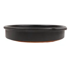 RÉCIPIENT AVEC ANSES 850 ML Ø20x5 CM NOIR CERAMIQUE (8 UNITÉ)