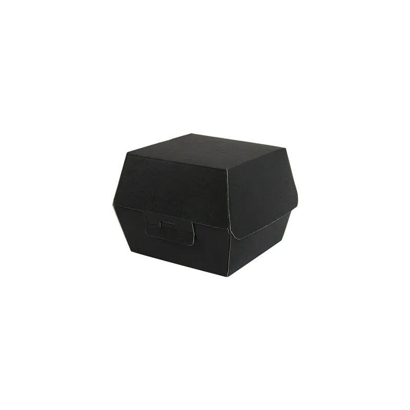 BOÎTES HAMBURGER THEPACK  13x12,5x9 CM (M) NOIR CARTON NANO-MICRO (500 UNITÉ)