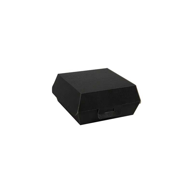 BOÎTES HAMBURGER THEPACK  14,2x13,7x6,1 CM (L) NOIR CARTON NANO-MICRO (500 UNITÉ)