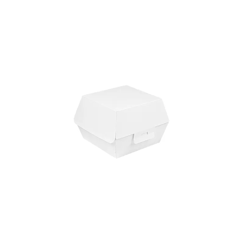 BOÎTES HAMBURGER THEPACK  230 G/M2 14,4x13,6x9,2 CM (L+) BLANC CARTON NANO-MICRO (500 UNITÉ)