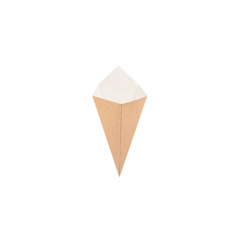 CORNETS FRITES THEPACK 250 G 15,7x26,8 CM NATUREL CARTON NANO-MICRO (1200 UNITÉ)