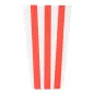 RECIPIENTS POP-CORNS THEPACK 'STRIPES' 3 L 9x14x23 CM BLANC CARTON NANO-MICRO (600 UNITÉ) RECIPIENTS POP-CORNS