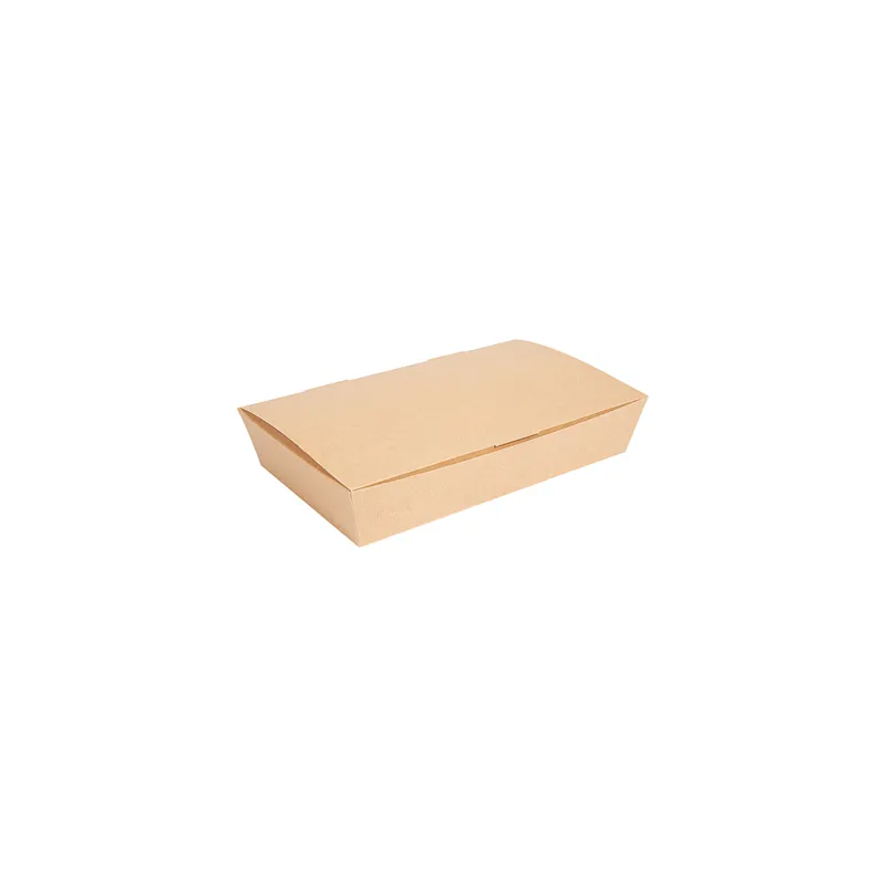 BOÎTES "LUNCH BOX" COUVERCLES THEPACK 1700 ML (54 oz) 27,5x16,5x5 CM NATUREL CARTON NANO-MICRO (240 UNITÉ)