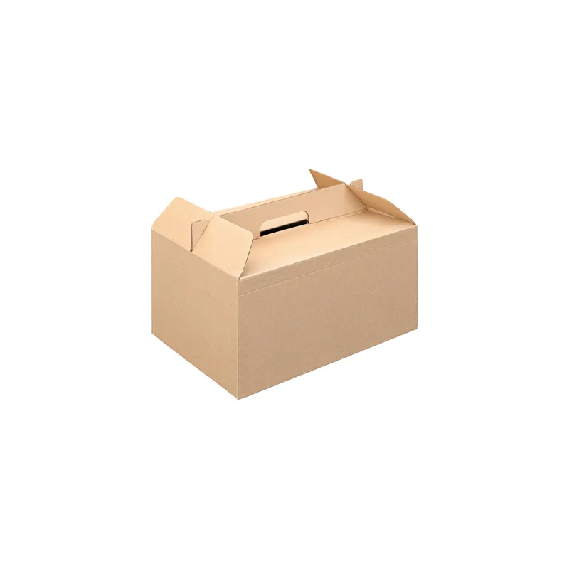 BOÎTES TRANSPORT DE REPAS THEPACK  28x20x15 CM NATUREL CARTON MICROCANAL (100 UNITÉ)