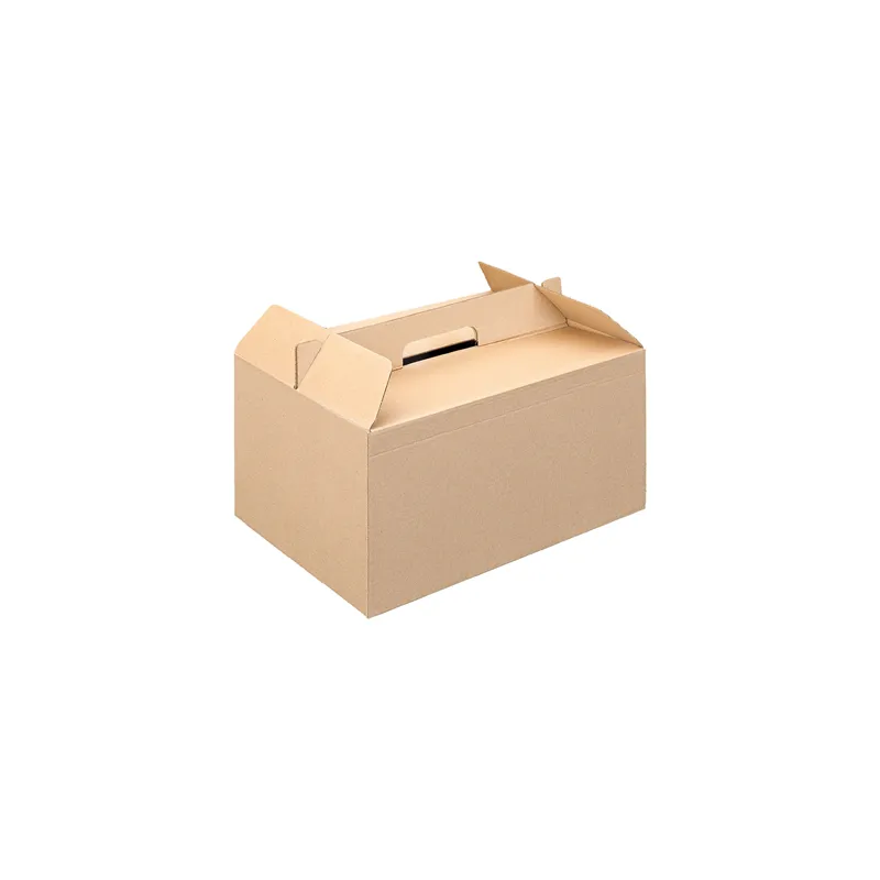 BOÎTES TRANSPORT DE REPAS THEPACK  24,5x13,5x12,8 CM NATUREL CARTON MICROCANAL (100 UNITÉ)