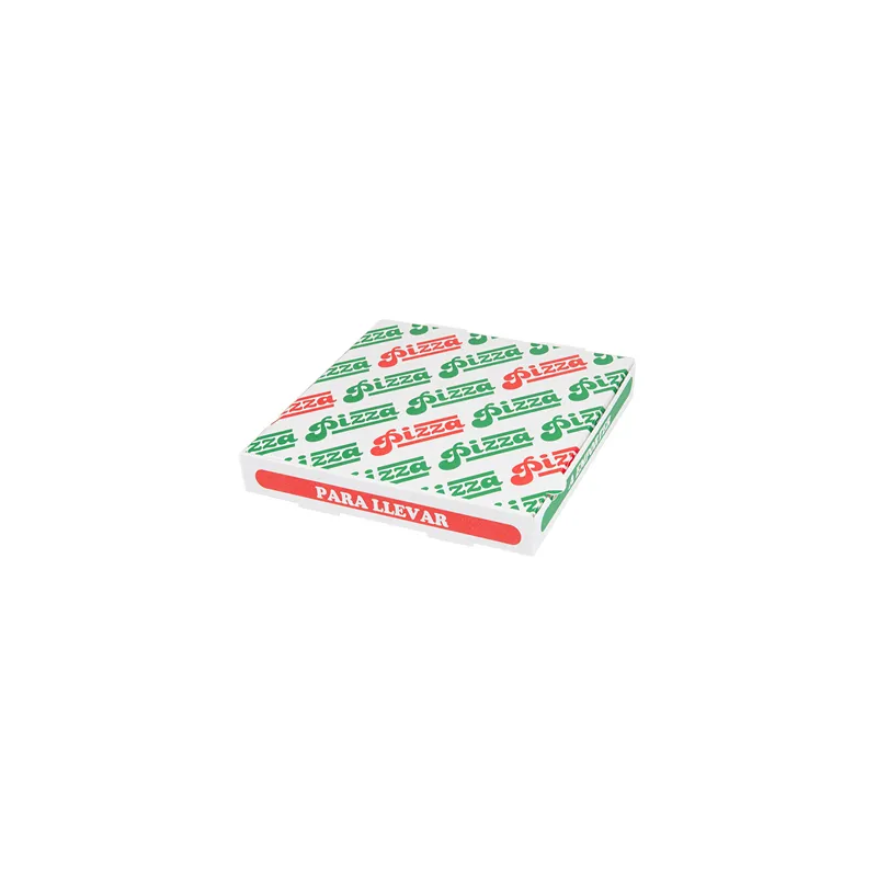 BOÎTES PIZZA   26x26x3,8 CM BLANC CARTON MICROCANAL (100 UNITÉ)