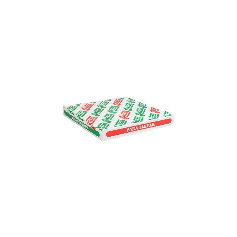 BOÎTES PIZZA   32x32x3,8 CM BLANC CARTON MICROCANAL (100 UNITÉ)