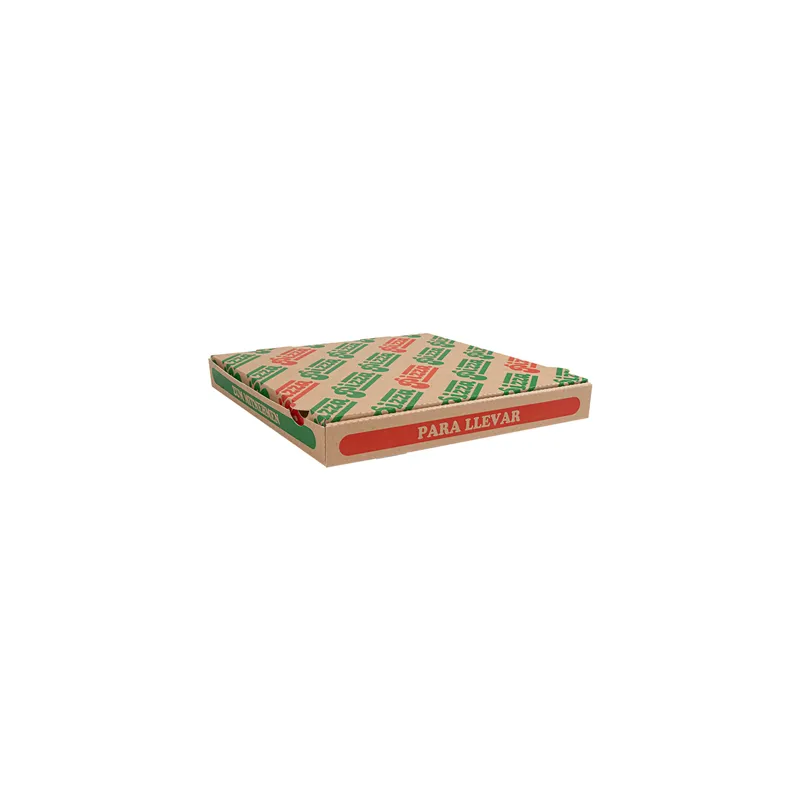 BOÎTES PIZZA   32x32x3,8 CM NATUREL CARTON MICROCANAL (100 UNITÉ)