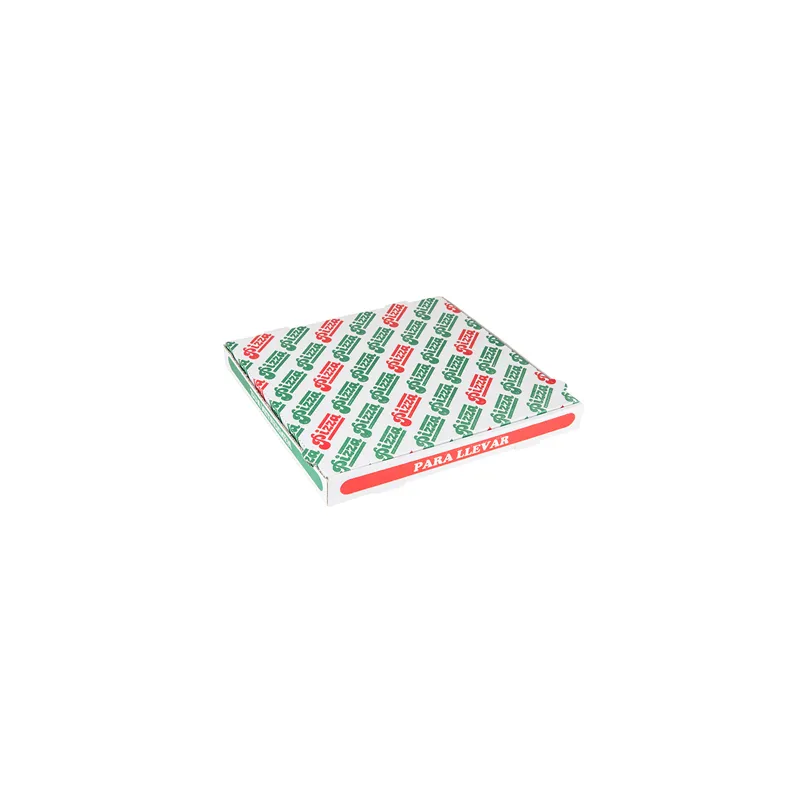 BOÎTES PIZZA   33x33x3,8 CM BLANC CARTON MICROCANAL (100 UNITÉ)