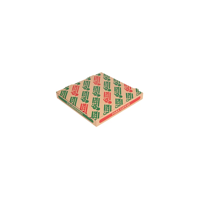 BOÎTES PIZZA   33x33x3,8 CM NATUREL CARTON MICROCANAL (100 UNITÉ)