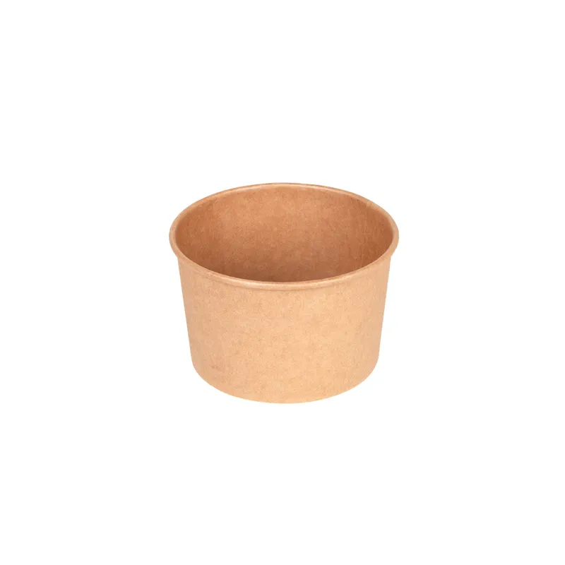 POTS SALADIERS  480 ML 300 + 18 PE G/M2 Ø11,1/9,5x7 CM NATUREL KRAFT (500 UNITÉ)