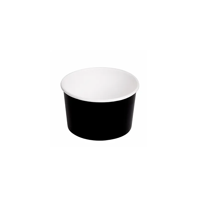 POTS SALADIERS  480 ML 300 + 18 PE G/M2 Ø11,1/9,5x7 CM NOIR CARTON (500 UNITÉ)