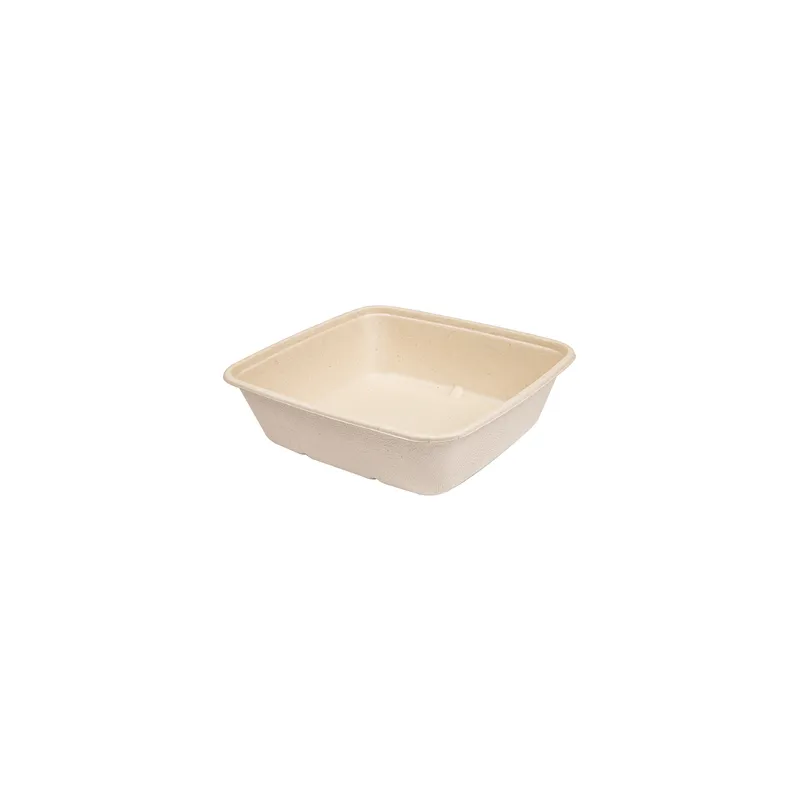 PLATEAUX BIONIC 1250 ML 20x18,5x5,5 CM NATUREL BAGASSE (400 UNITÉ)