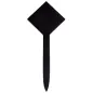 PIQUES ARDOISES LOSANGE 9,7x9x23 (h) CM NOIR BOIS (3 UNITÉ) PIQUES ARDOISES LOSANGE
