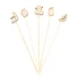 PIQUES DÉCORÉES "FRUITS" BAMBOO 12 (h) CM ASSORTI BAMBOU (100 UNITÉ) PIQUES DÉCORÉES "FRUITS"