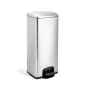 POUBELLE À PEDALE RÉCEPTACLE INTÉRIEUR 30 L 31,5x31,5x69,5 CM ARGENTE INOX (1 UNITÉ) POUBELLE À PEDALE RÉCEPTACLE INTÉRIEUR