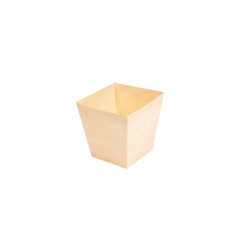 MINI BOL EN FEUILLE DE PEUPLIER WOOD  5,5x5,5x5,5 CM NATUREL BOIS (50 UNITÉ)