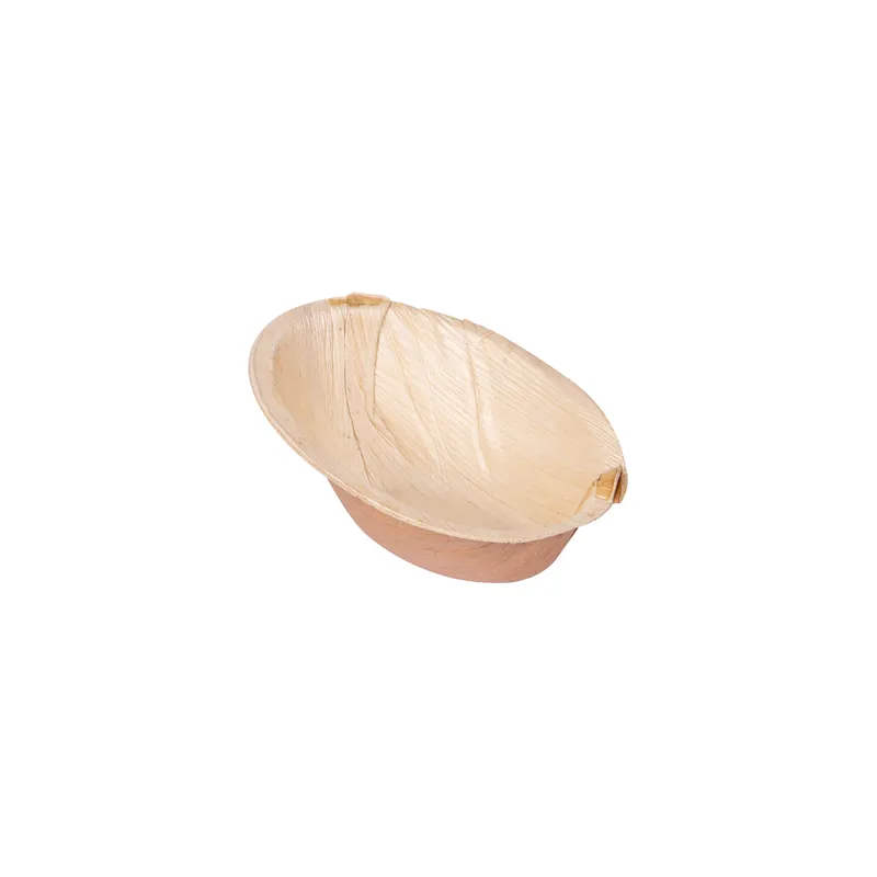 BOL OVALE COURBE ARECA 160 ML 14x10x6,4 CM NATUREL ARECA (200 UNITÉ)