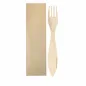 FOURCHETTES ANGULAS SOUS SACHETS KRAFT WOOD 15 CM NATUREL BOIS (100 UNITÉ) FOURCHETTES ANGULAS SOUS SACHETS KRAFT