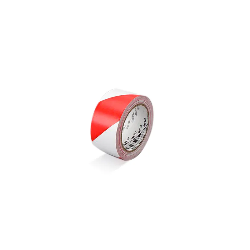 RUBAN DE SIGNALISATION   33 M x 5 CM ROUGE/BLANC VINYL (1 UNITÉ)