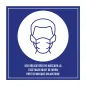 PLAQUE AUTO-ADHESIVE "PORT DU MASQUE OBLIGATOIRE"