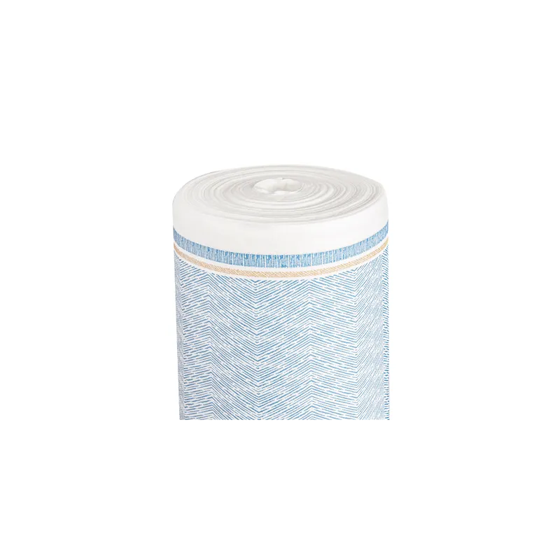 NAPPE LIKE LINEN 'AZUR' 70 G/M2 1,20x25 M BLANC/BLEU SPUNLACE (1 UNITÉ)