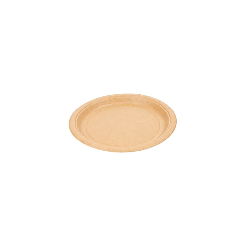 ASSIETTES RONDES LAQUÉS  255 G/M2 Ø 18 CM NATUREL CARTON (800 UNITÉ)