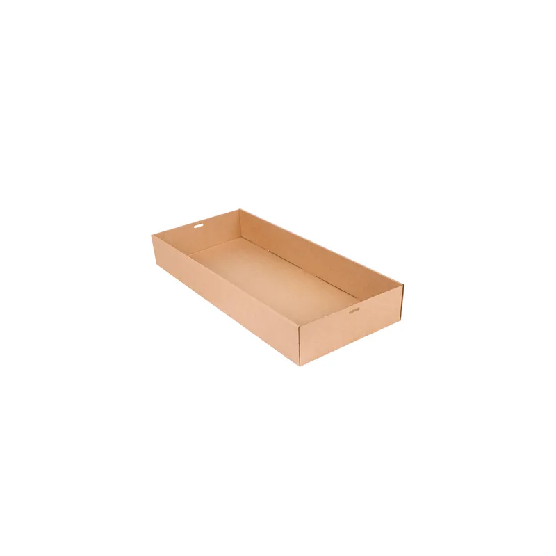 BOÎTES "TRAITEUR" L  375 G/M2 55,8x25,2x8 CM NATUREL KRAFT (50 UNITÉ)