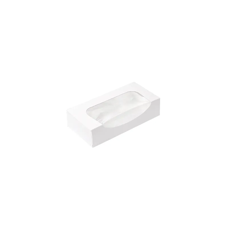 RÉCIPIENTS SUSHI+FÊNETRE THEPACK  19,7x9x4,5 CM BLANC CARTON NANO-MICRO + OPP (400 UNITÉ)