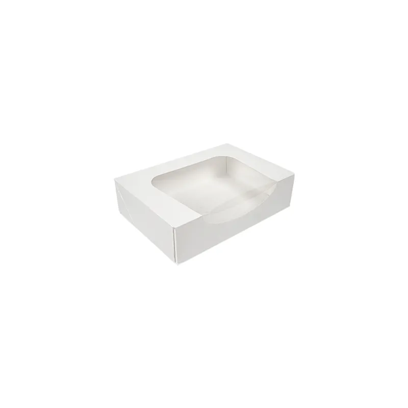 RÉCIPIENTS SUSHI+FÊNETRE THEPACK  17,5x12x4,5 CM BLANC CARTON NANO-MICRO + OPP (400 UNITÉ)